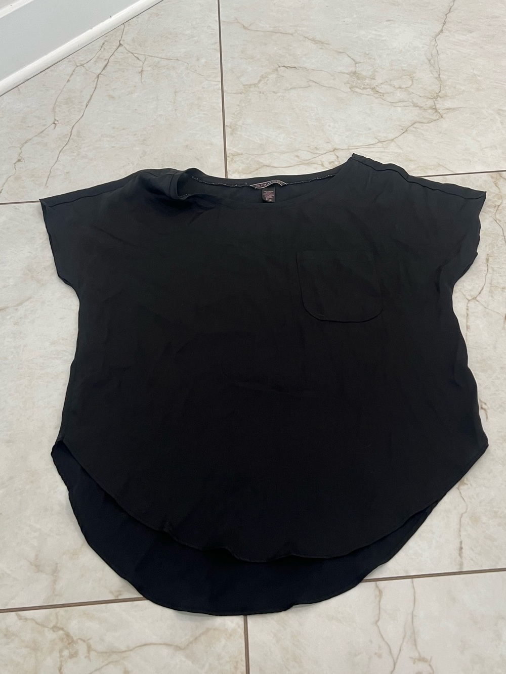 Victoria's Secret Black Short Sleeve Shirt Size Small